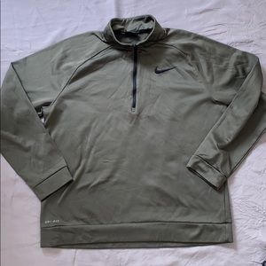 NIKE Dri-fit Olive Green Pullover Sweatshi…